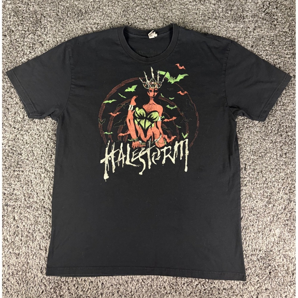 Halestorm 2017 Tour Shirt Mens Large Black Rigsby Design Graphic Rock Tee